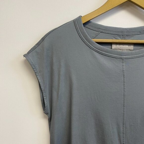 Everlane Luxe Cotton Side Slit T Shirt Dress - Picture 3 of 12